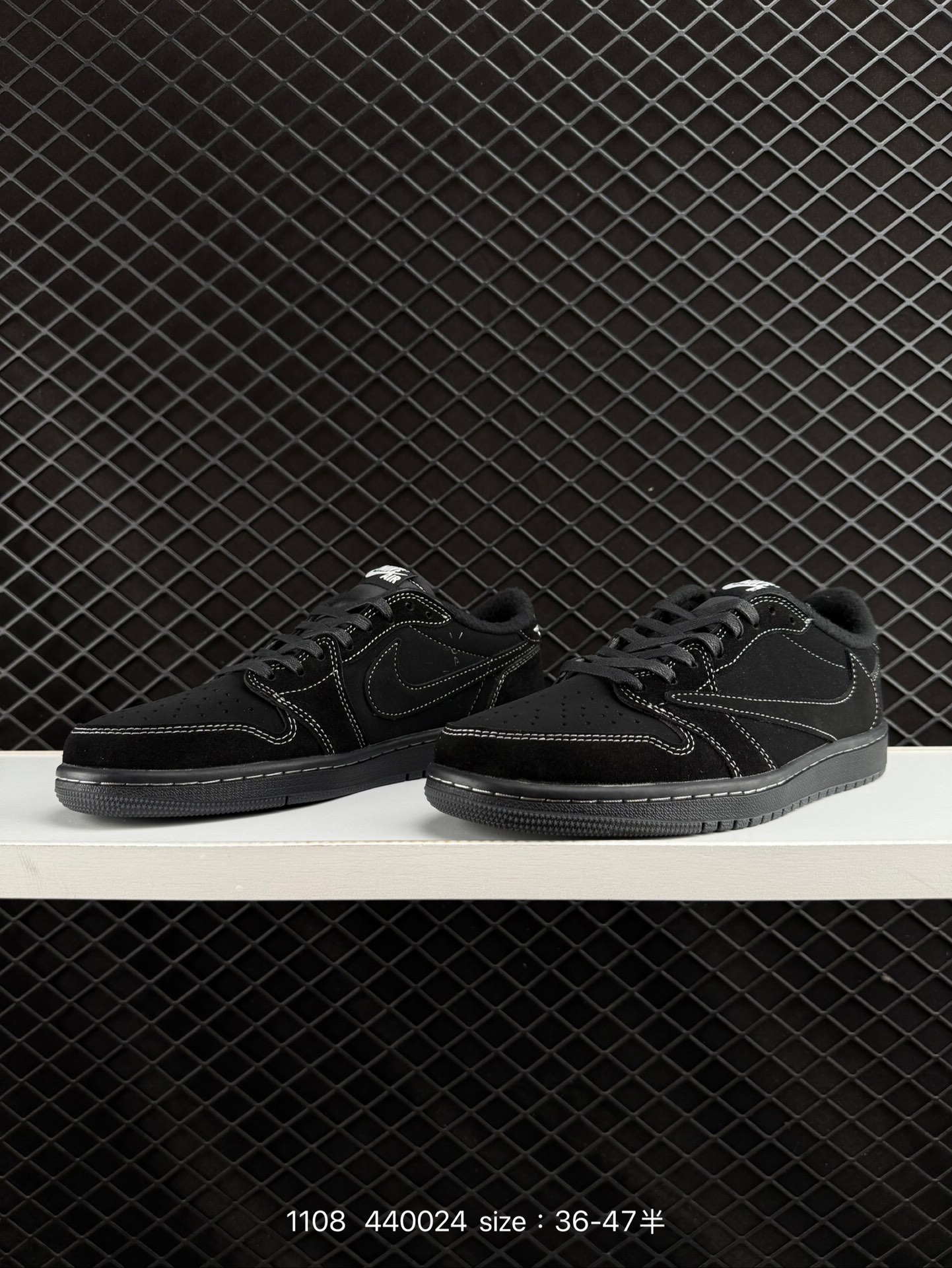 fragment design x Travis Scott x Nike Air Jordan 1 Low OG SP”Black/Green Toe“